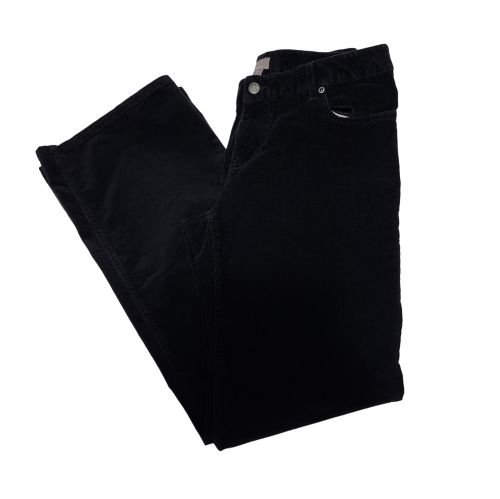 J Jill  Boot Cut  Women's Size 8 Mid-rise  Corduroy  Jeans  Black